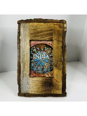 Live Edge Rustic Wooden Picture Frame Bark Handcrafted In India Natural Wood 4x6